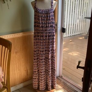 Lane Bryant black/brown/white maxi dress